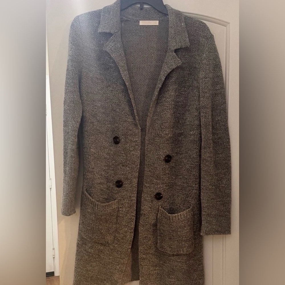 Gray Women's Long sweater coat